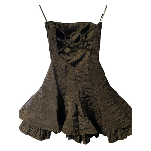 VINTAGE JESSICA McCLINTOCK BLACK TEIRED MINI PARTY DRESS SZ 6 GOTH FAIRY PROM - Picture 3 of 6